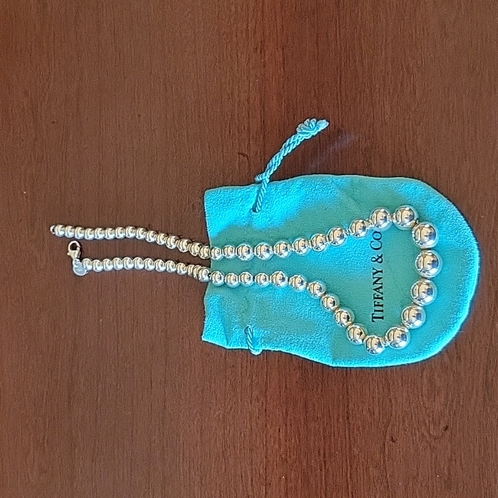Tiffany graduated bead necklace.